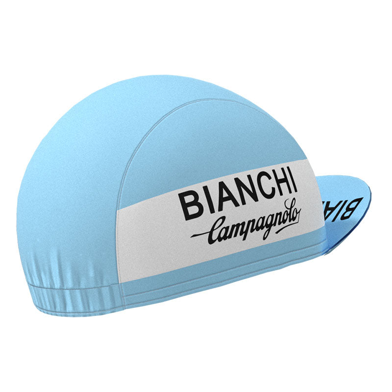 Bianchi Blue Retro-Radsportkappe