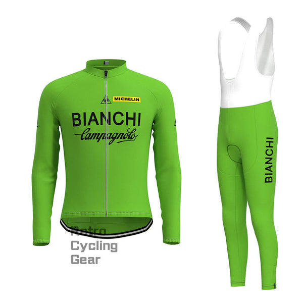 Bianchi Green Retro Long Sleeve Cycling Kit