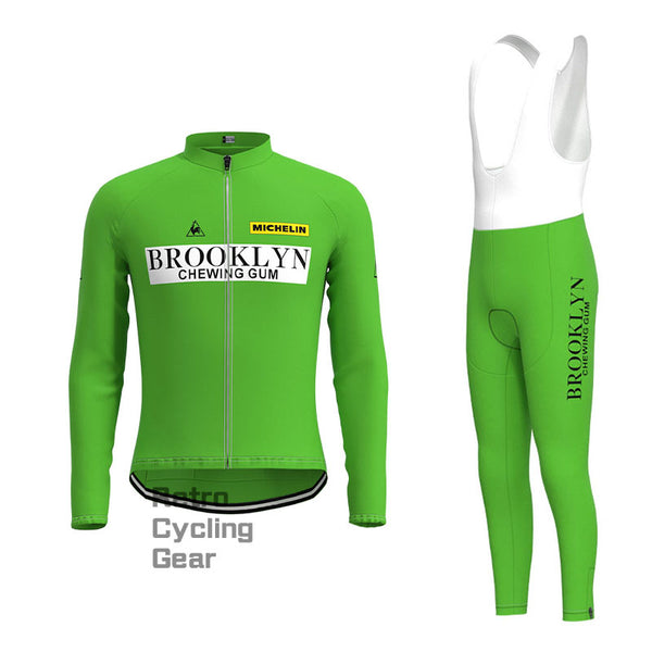 Brooklyn Green Retro Long Sleeve Cycling Kit