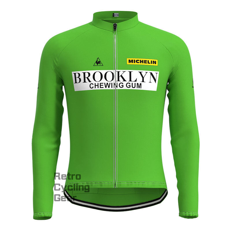 Brooklyn Green Retro Long Sleeve Cycling Kit