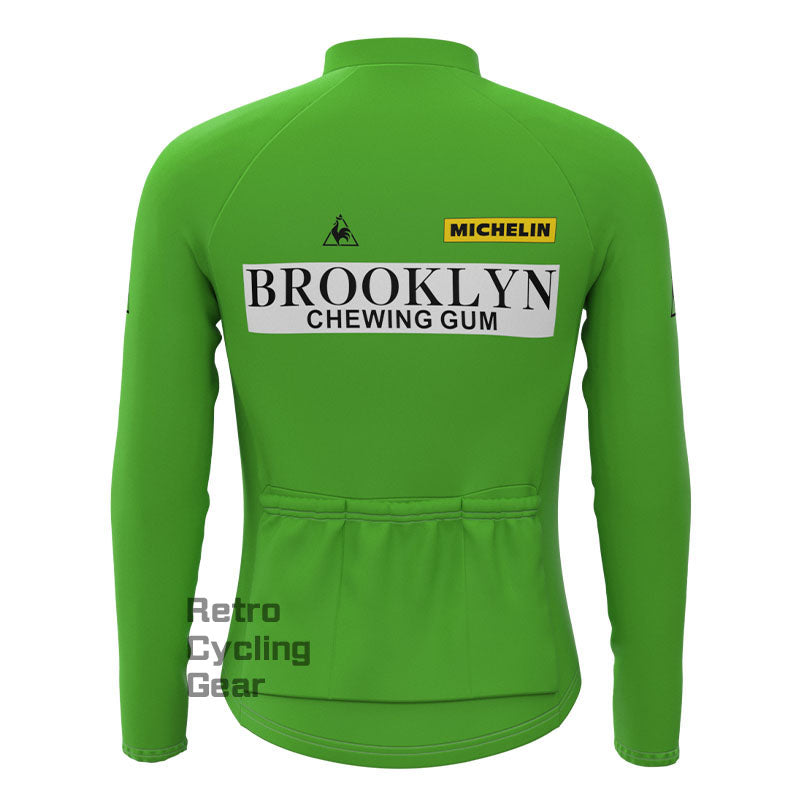 Brooklyn Green Retro Long Sleeve Cycling Kit