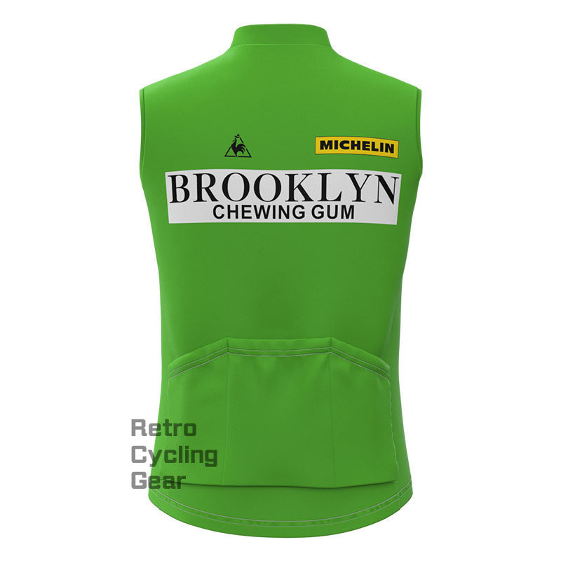 Brooklyn Green Fleece Retro-Radsportweste