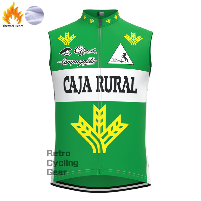 CAIA RURAL Green Fleece Retro Cycling Vest