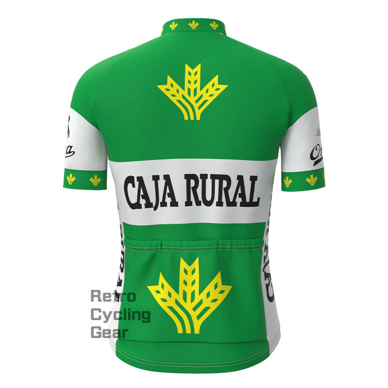 CAIA RURAL Grünes Retro-Trikot mit kurzen Ärmeln