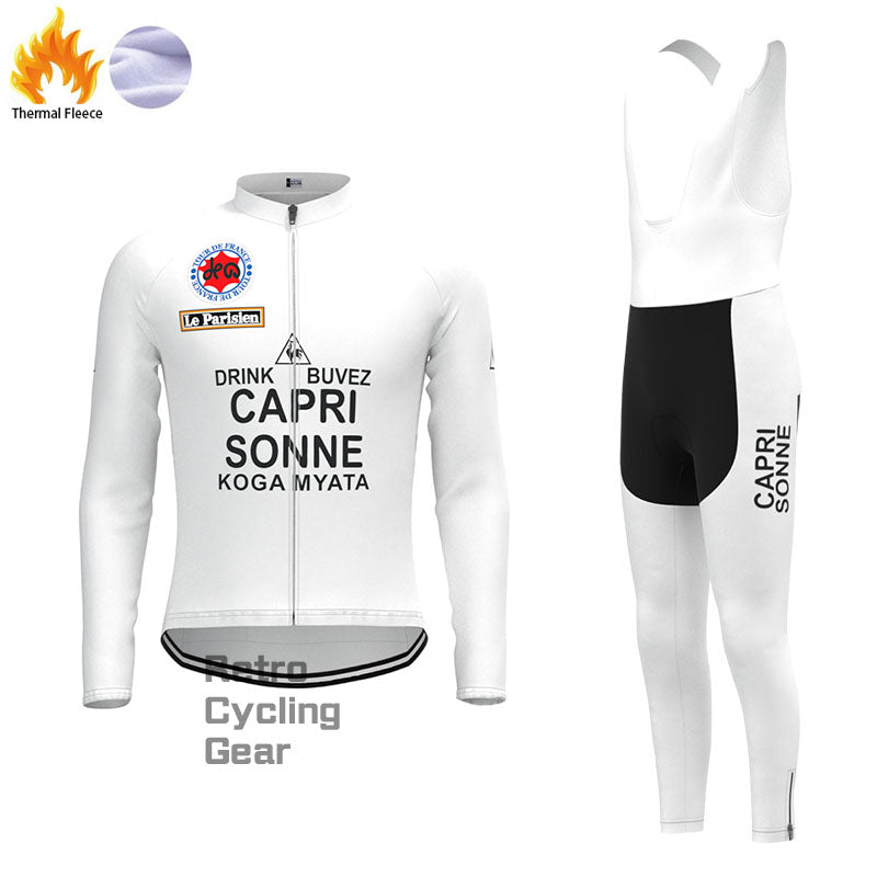 CAPRI Retro-Radsport-Sets aus weißem Fleece