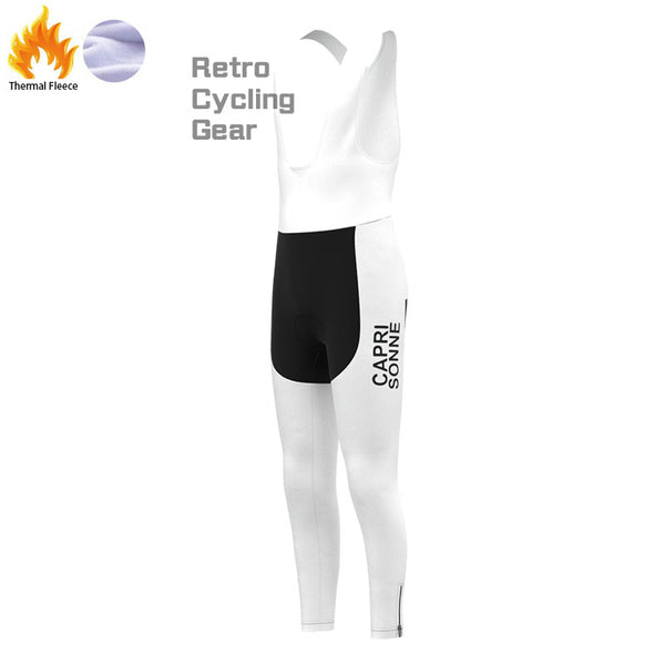 CAPRI White Fleece Retro Cycling Pants
