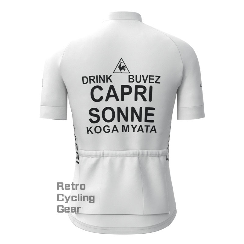 CAPRI Weißes Retro-Kurzarm-Radsport-Set