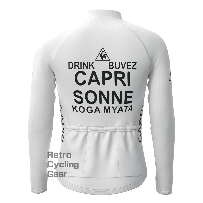 CAPRI White Retro Long Sleeve Cycling Kit