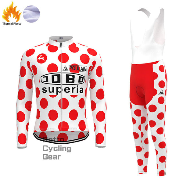 COBD Red-Dot Fleece Retro Cycling Kits