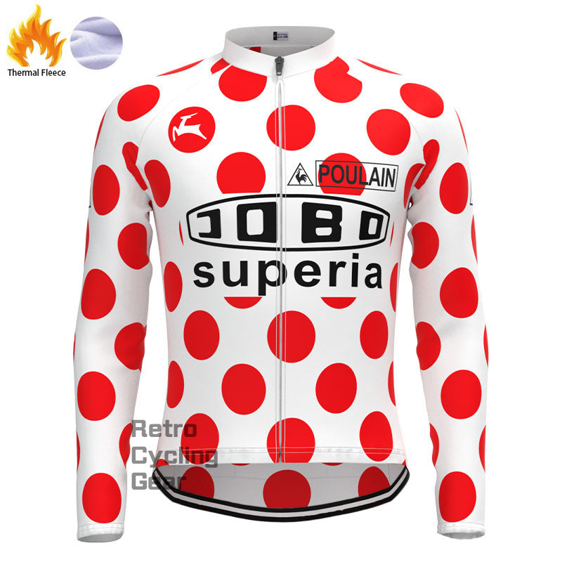 COBD Red-Dot Fleece Retro Cycling Kits