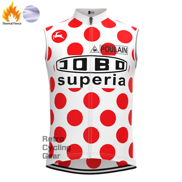 COBD Red-Dot Fleece Retro Cycling Vest