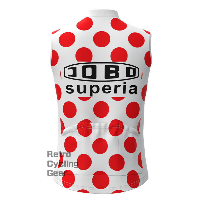 COBD Red-Dot Fleece Retro Cycling Vest