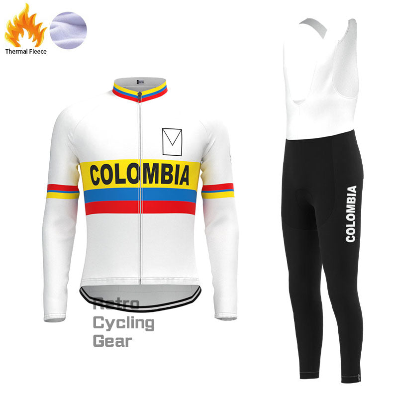 COLOMBIA Fleece-Retro-Radsport-Sets