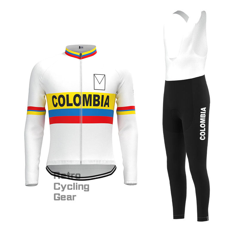 COLOMBIA Retro-Langarm-Radsport-Set