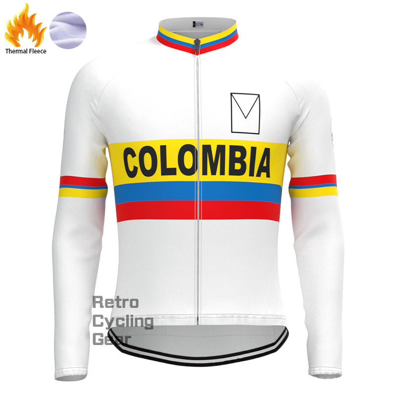 COLOMBIA Fleece-Retro-Radsport-Sets