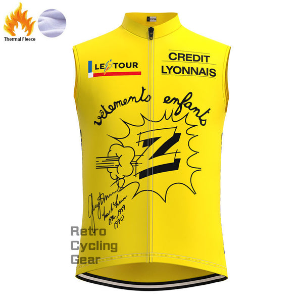 Credlt Lyonnals Fleece Retro Cycling Vest