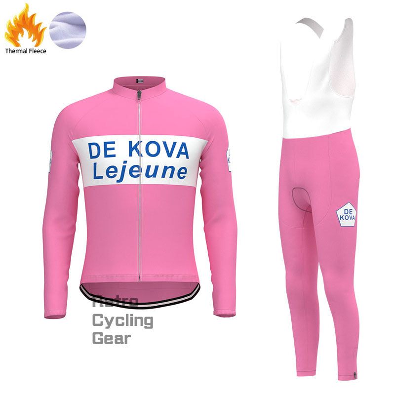 DE KOVA Fleece-Retro-Radsport-Sets