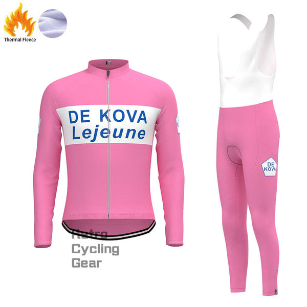 DE KOVA Fleece Retro Cycling Kits