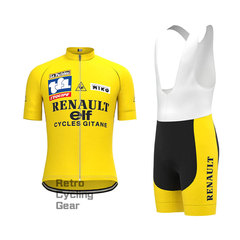 ELF Yellow Retro Short Sleeve Cycling Kit