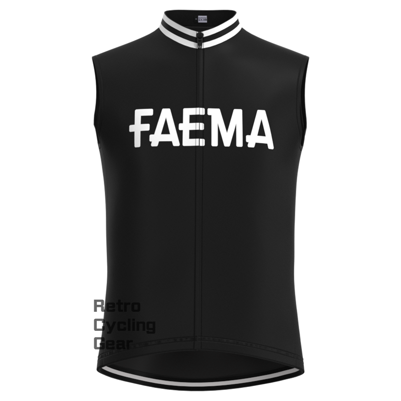 FAEMA Black Retro Cycling Vest