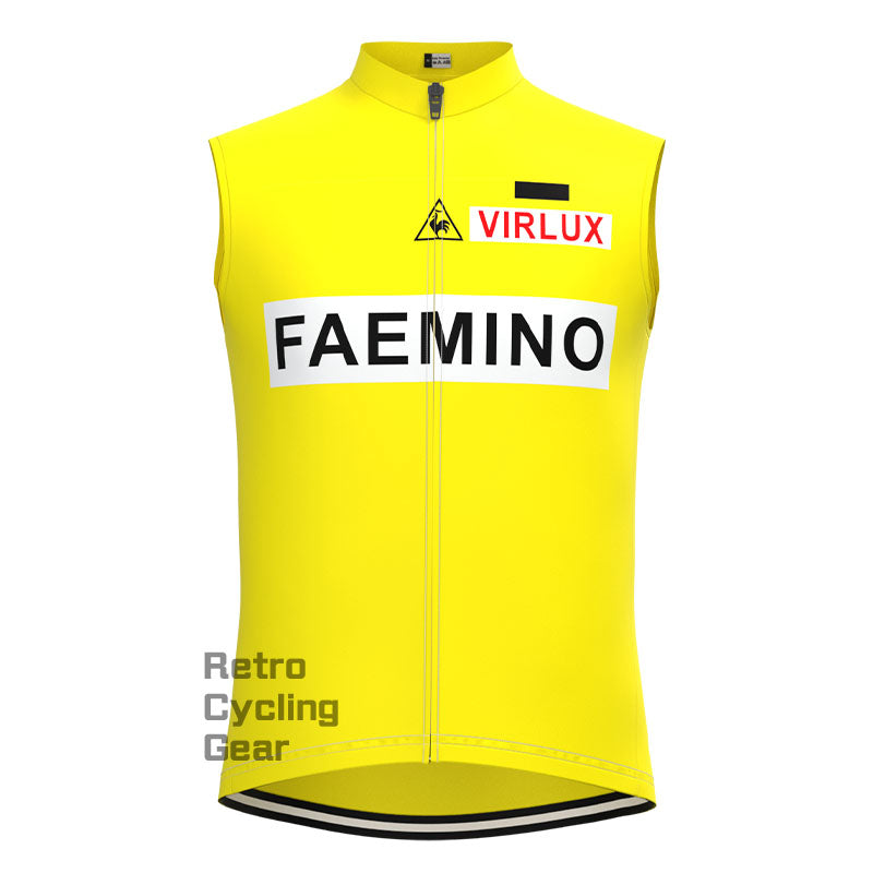 FAEMINO Yellow Retro Cycling Vest