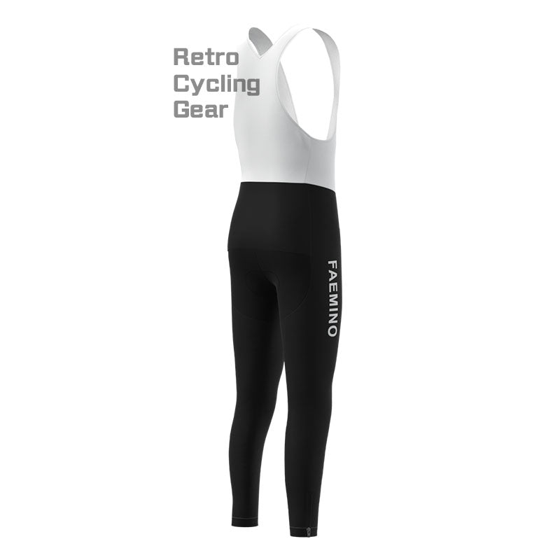 FAEMINO Yellow Fleece Retro Cycling Pants