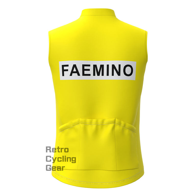 FAEMINO Yellow Retro Cycling Vest