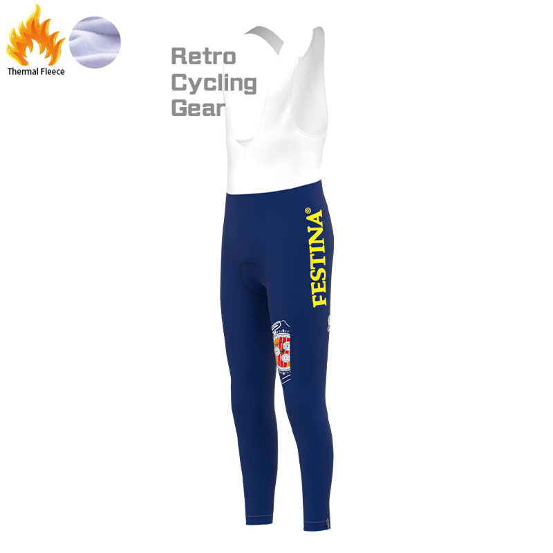 FESTINA Blue Fleece Retro Cycling Kits