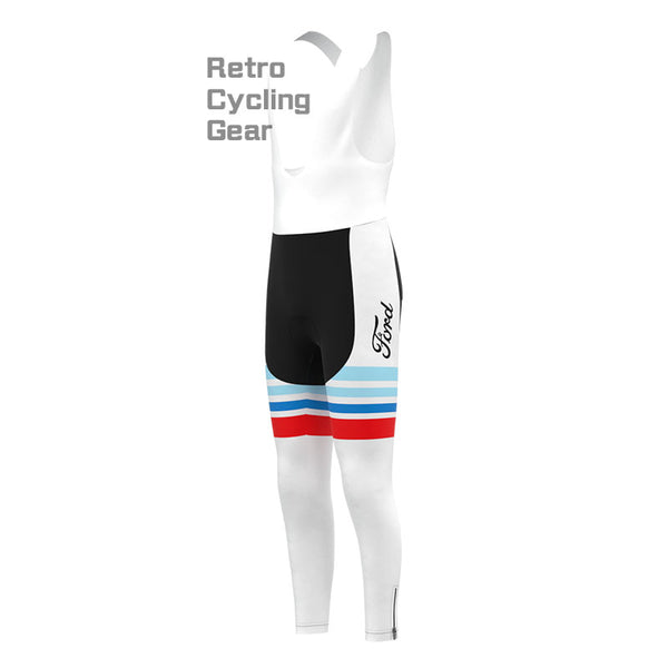 FORD White Blue Retro Cycling Pants
