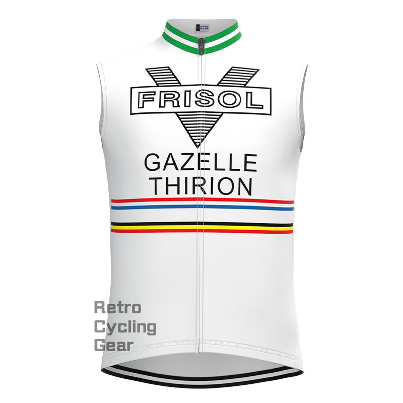 FRISOL Red Stripe Retro Cycling Vest