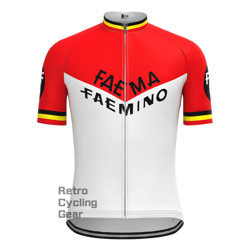 Faema Red-White Retro Short Sleeve Cycling Kit