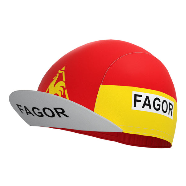 Fagor Rote Retro-Radsportkappe