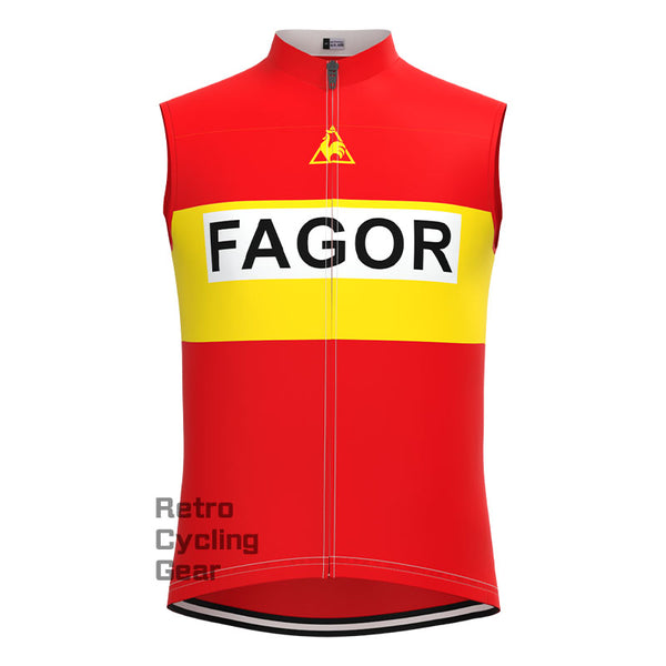 Rote Retro-Radsportweste von Fagor