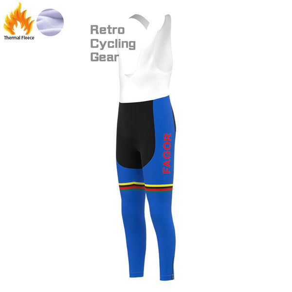 Fagor Blue Fleece Retro Cycling Pants