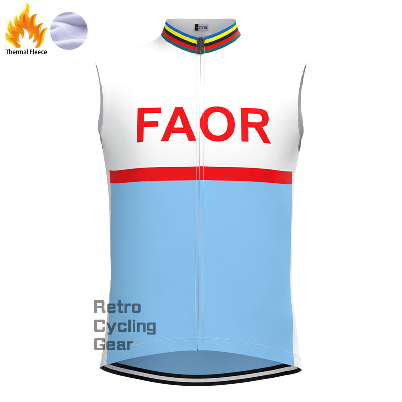 Fagor Blue Fleece Retro Cycling Vest