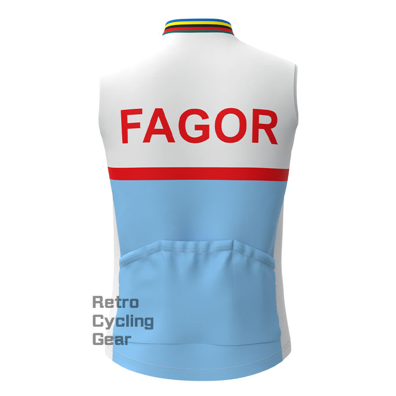 Fagor Blue Fleece Retro Cycling Vest