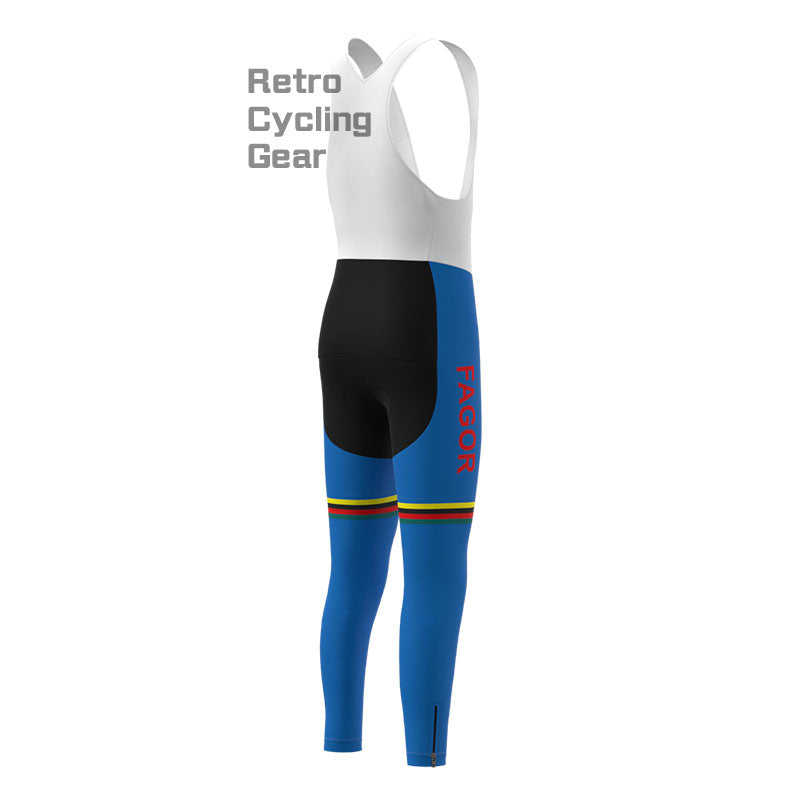 Fagor Blue Fleece Retro Cycling Pants