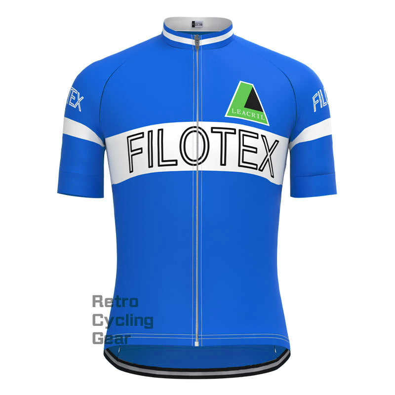 Filotex Bright Blue Retro Short sleeves Jersey