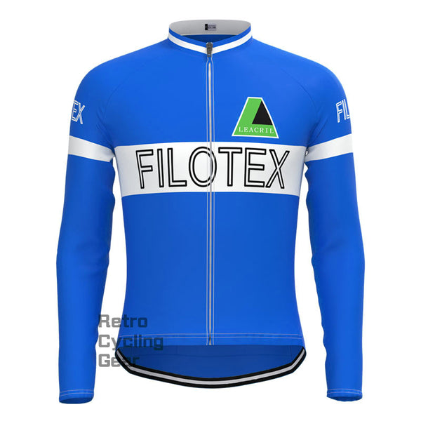 Filotex Bright Blue Retro Long Sleeves Jersey