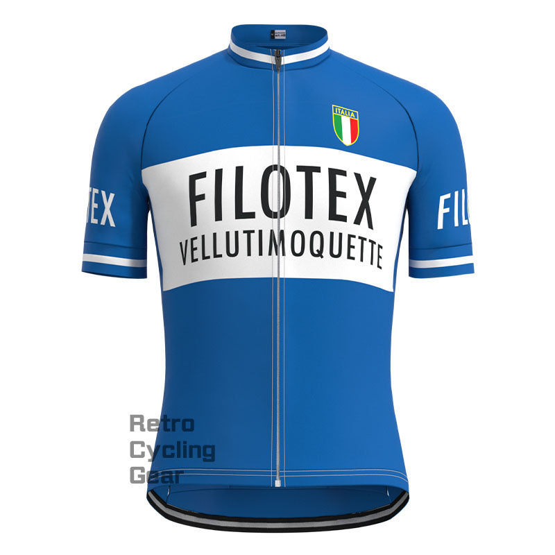 Filotex Blue Retro Short Sleeve Cycling Kit