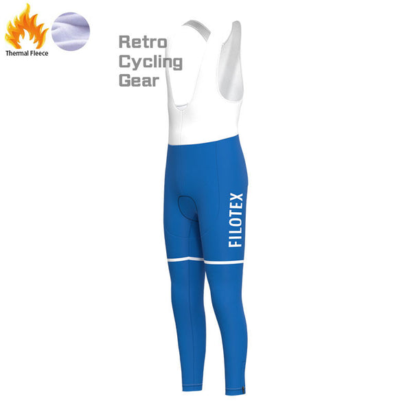 Filotex Blue Fleece Retro Cycling Pants