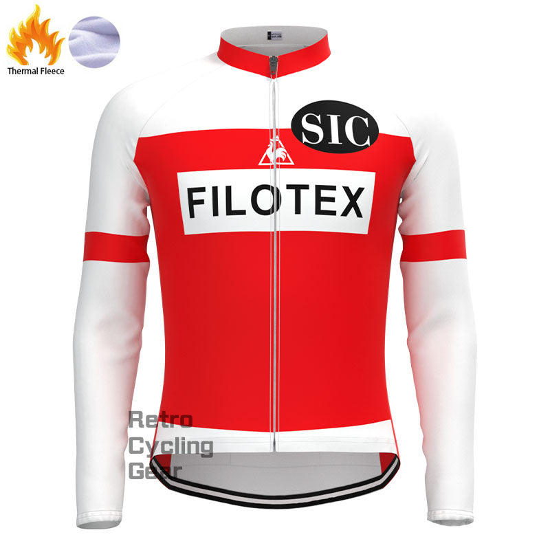 Filotex Red Fleece Retro-Radsport-Sets