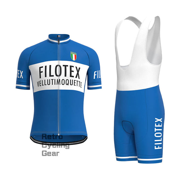 Filotex Blue Retro Short Sleeve Cycling Kit