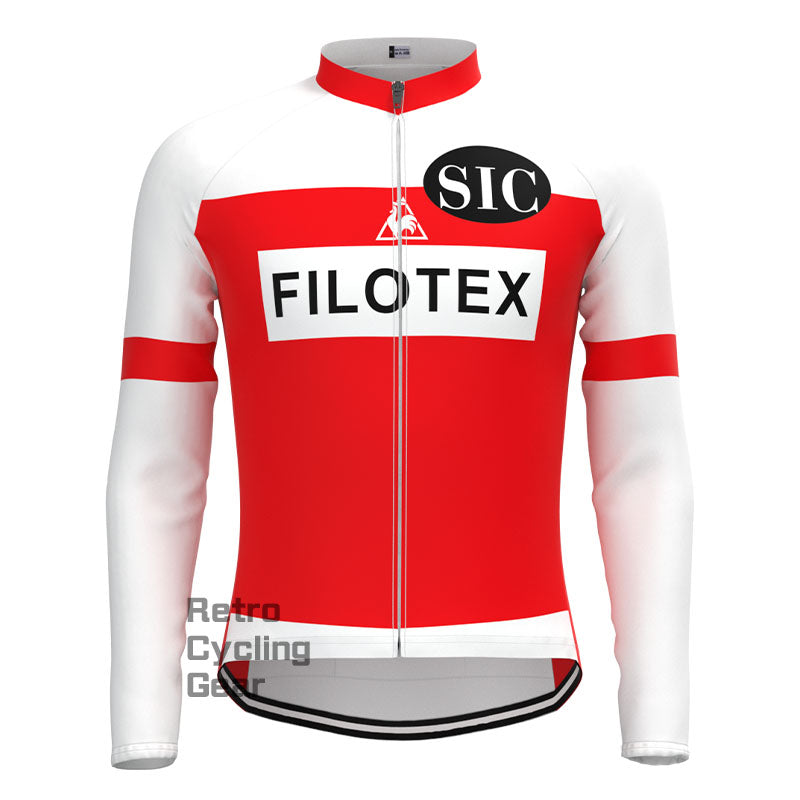 Filotex Rotes Retro-Langarmtrikot