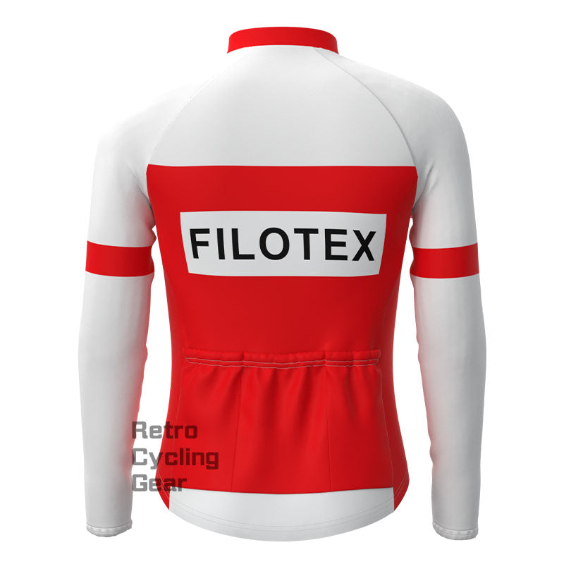 Filotex Rotes Retro-Langarm-Fahrradset