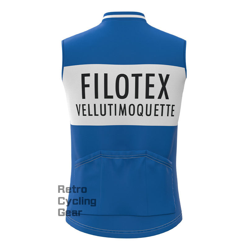 Blaue Filotex-Fleece-Retro-Radsportweste