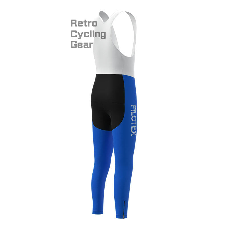 Filotex Bright Blue Fleece Retro Cycling Pants