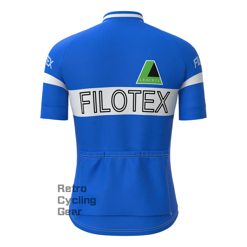 Filotex Bright Blue Retro Short sleeves Jersey