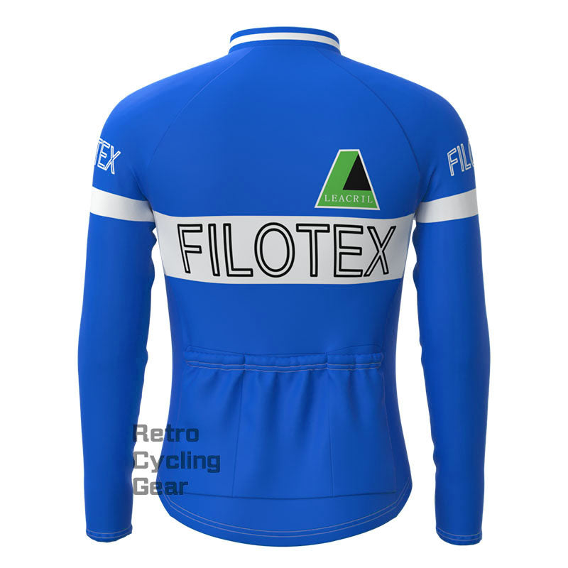 Filotex Hellblaues Retro-Langarmtrikot