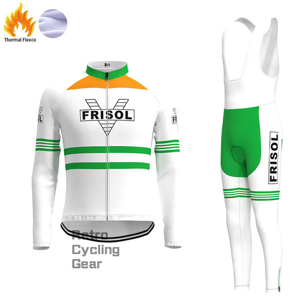 Frisol Orange Fleece Retro Cycling Kits